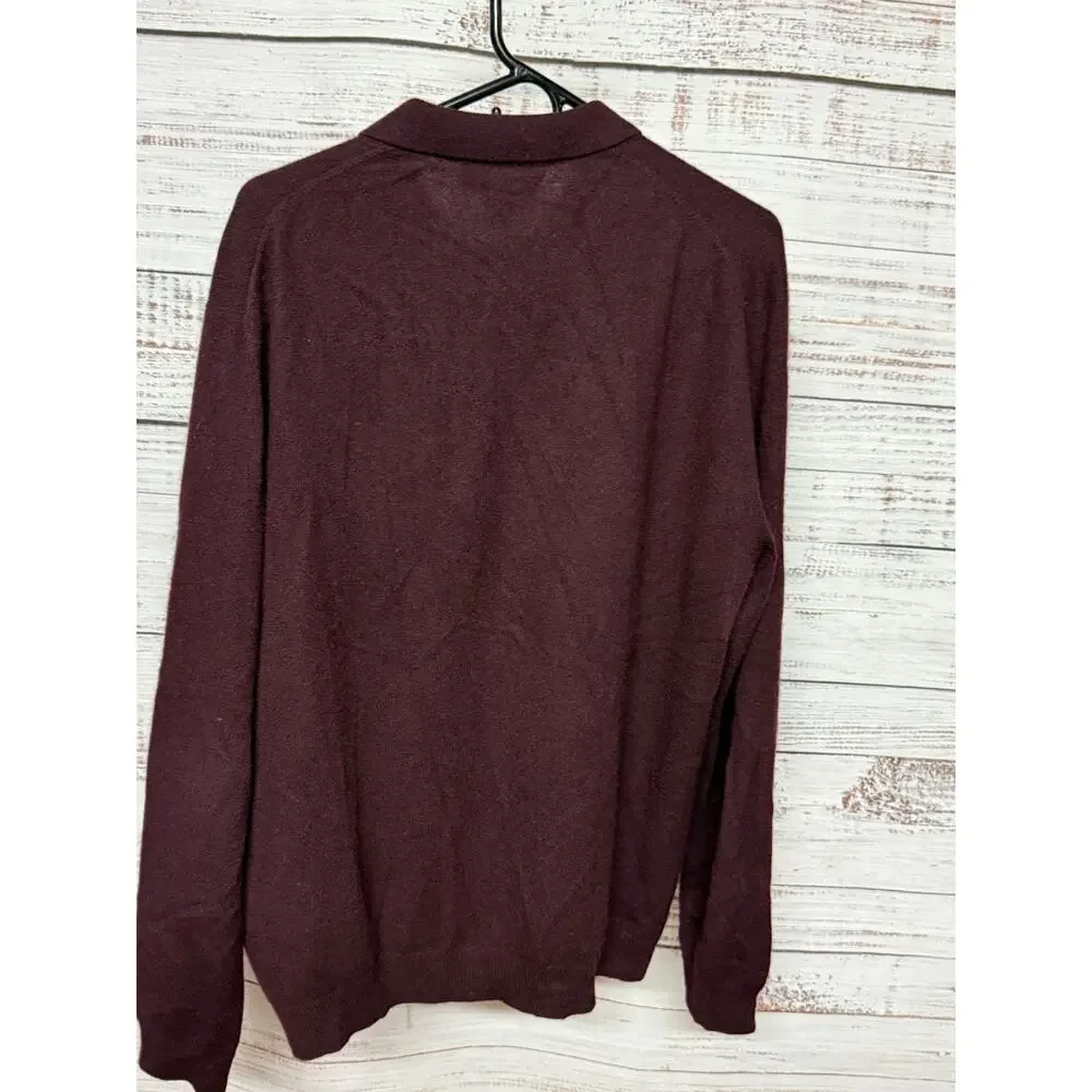Glen Royal Sweater Mens L Cashmere Pullover Collared Classic Soft Knit Jumper